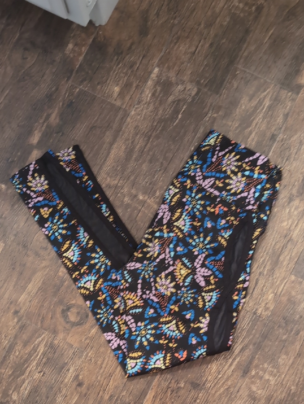 Free people mesh leg strip leggings